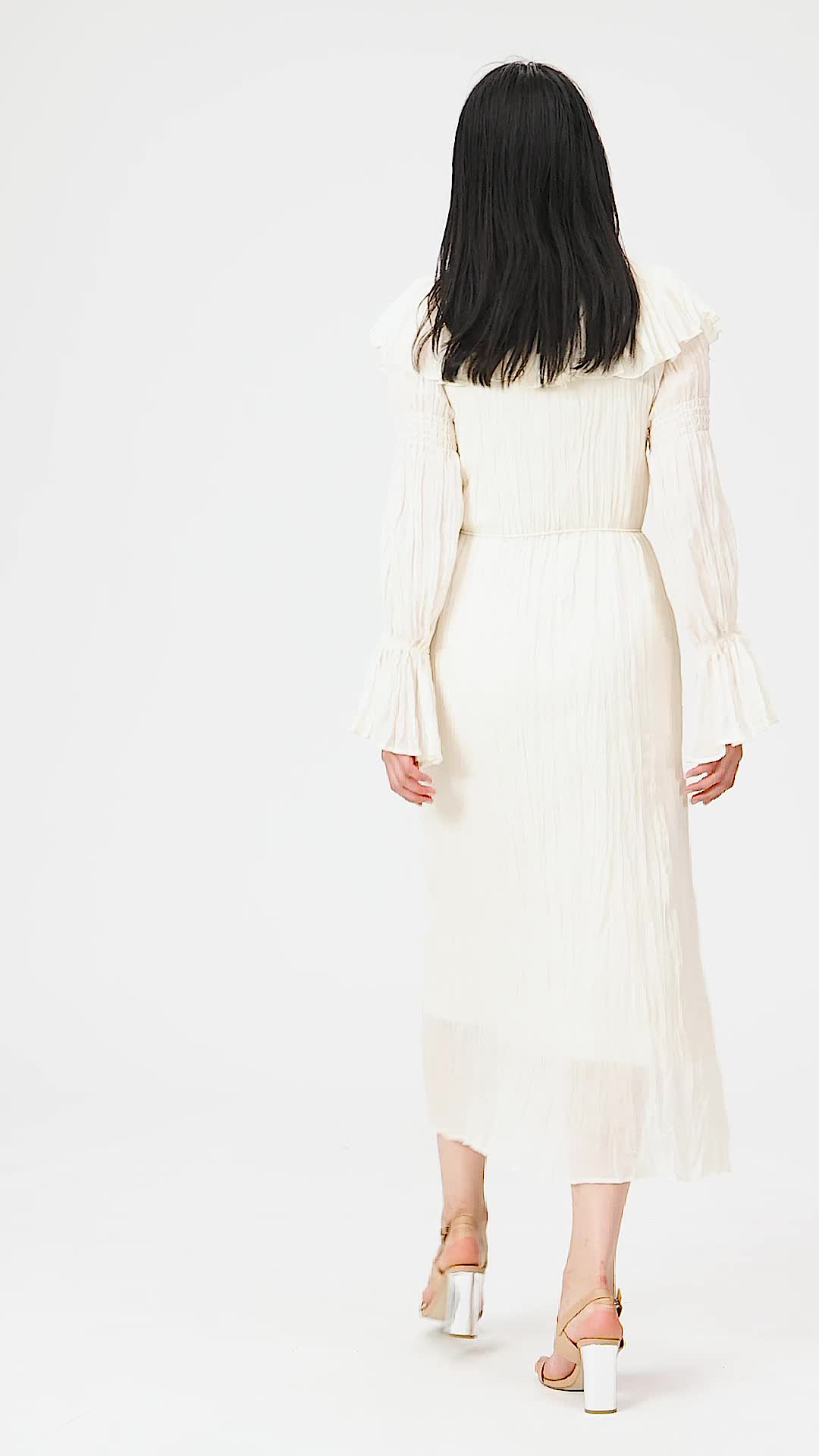 ⭐フレイアイディー⭐ワッシャー プリーツ フリル ワンピース パーティー 結婚式 FRAY I.D - FRAY I.D フレイ アイディー ワッシャープリーツ